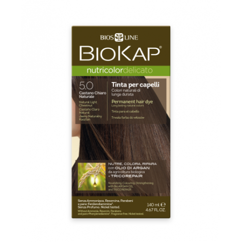 Краска для волос BioKap Delicato светло-коричневый тон 5.0, 140мл